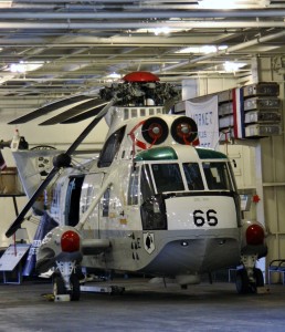 Rescue Helicopter on USS Hornet
